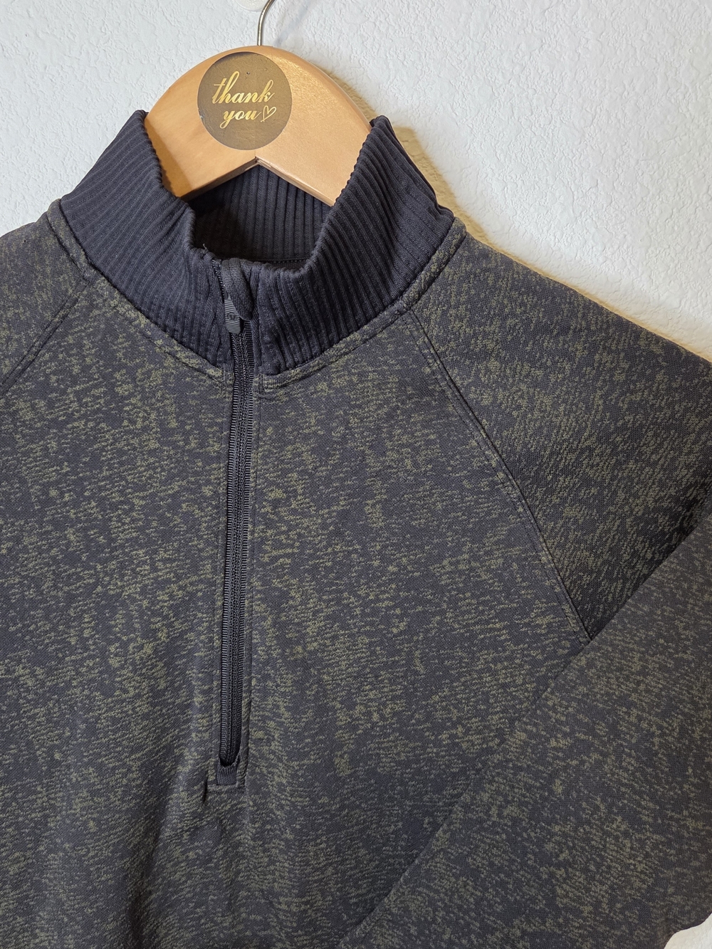 Lululemon Rest Less 1/2 Zip Pullover, Womens Size 4, Heather Black Armory